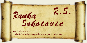 Ranka Sokolović vizit kartica